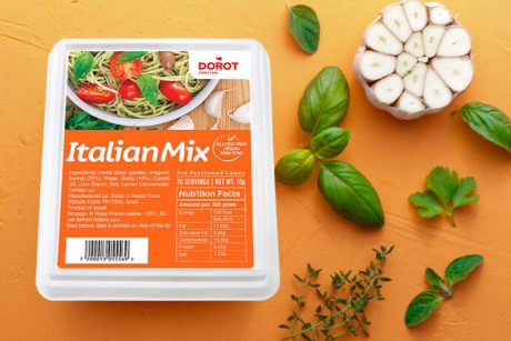 Fresh frozen herbs mix: basil, parsley, oregano, thyme & garlic