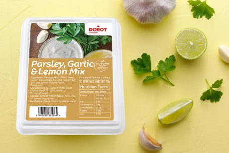 Fresh frozen chopped Parsley and crushed Garlic
